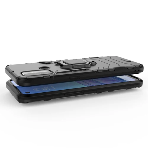 Rugged & Protective Armour Case Oppo A53 & A53S 4G Built in Ring Holder - Black - Image 6